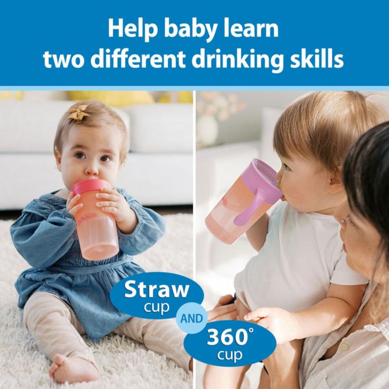 Vaso para beber Dr. Brown's 300 ml Rosa Coral (1 unidad)