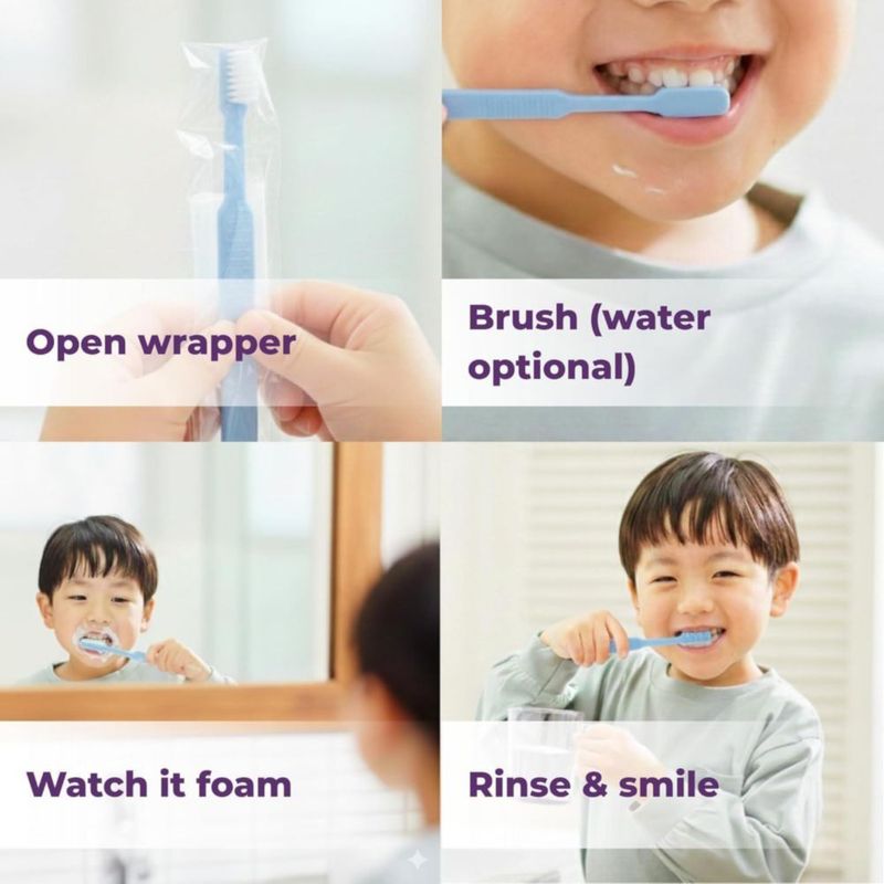 Cepillo de dientes desechable Avistar 80 unidades con pasta preaplicada