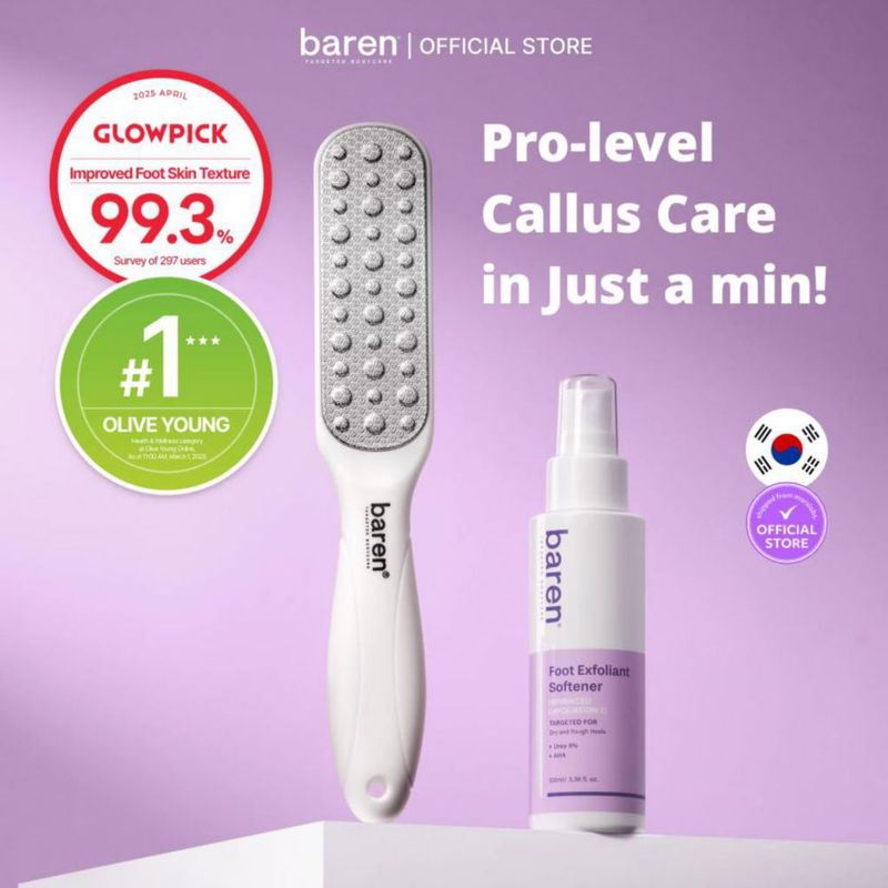 Kit Eliminador de Callos Baren con Raspador de Pies 100 ml