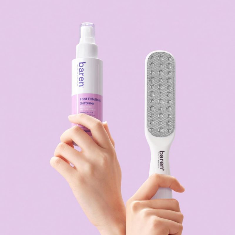 Kit Eliminador de Callos Baren con Raspador de Pies 100 ml