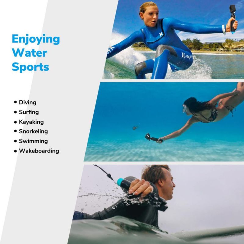 Sametop - Agarre de mano flotante impermeable para GoPro