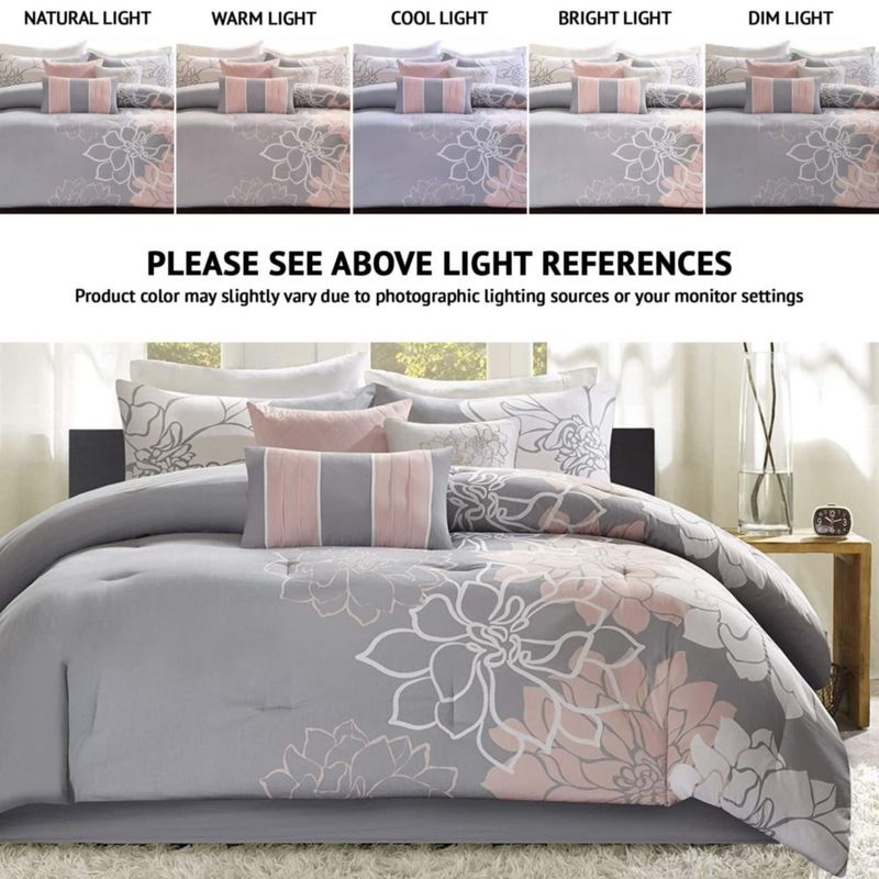 Juego de Cama Madison Park 7 Piezas Queen con Estampado Floral