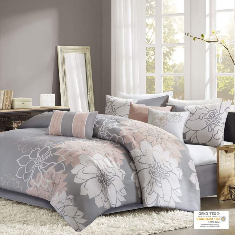 Juego de Cama Madison Park 7 Piezas Queen con Estampado Floral