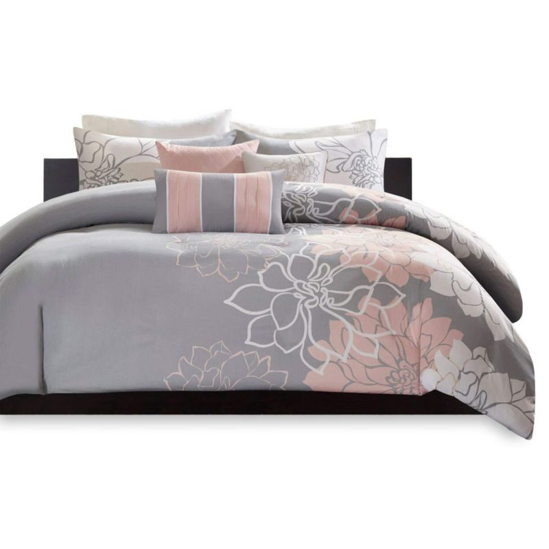 Juego de Cama Madison Park 7 Piezas Queen con Estampado Floral