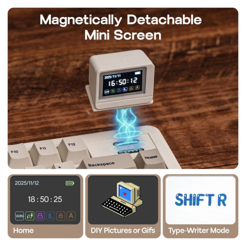 Teclado EPOMAKER RT82 Inalámbrico con Pantalla Personalizable VIA