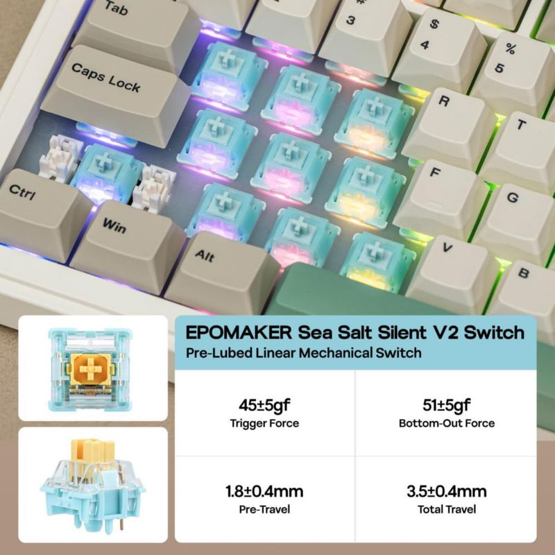 Teclado EPOMAKER RT82 Inalámbrico con Pantalla Personalizable VIA
