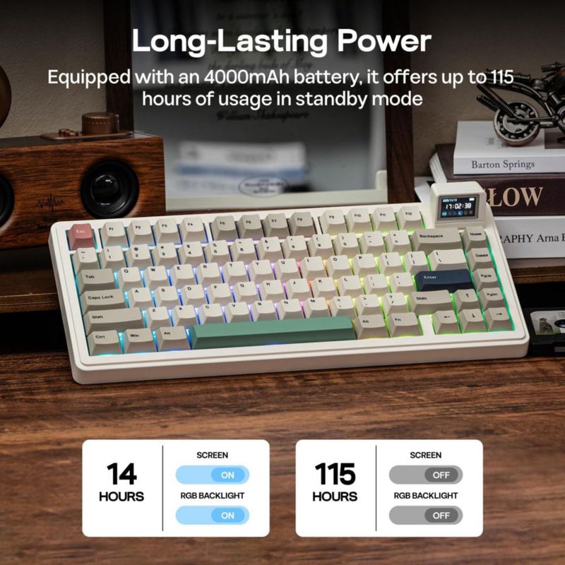 Teclado EPOMAKER RT82 Inalámbrico con Pantalla Personalizable VIA