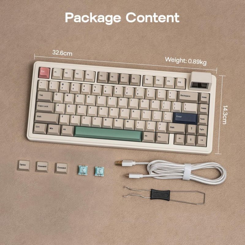 Teclado EPOMAKER RT82 Inalámbrico con Pantalla Personalizable VIA