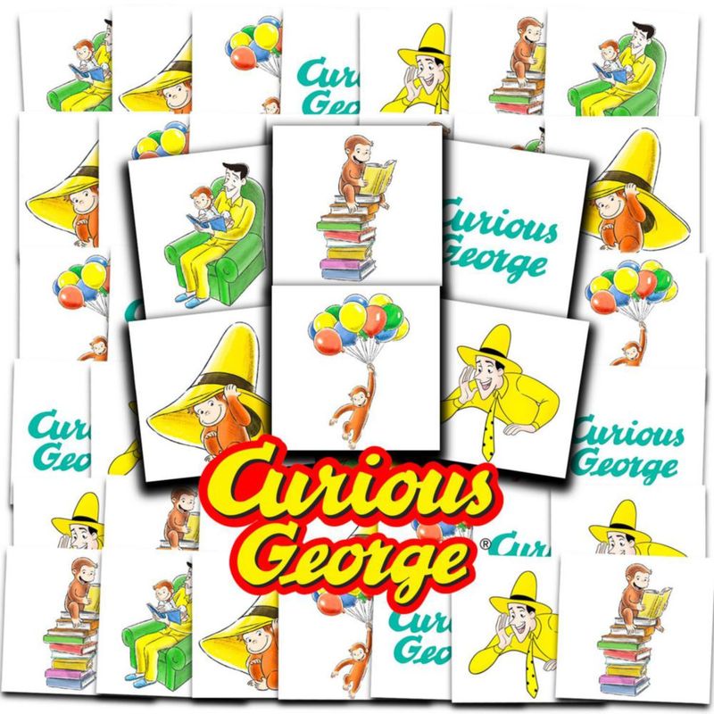 Tatuajes temporales UNIVERSAL ALL-ACCESS 72 piezas Curious George