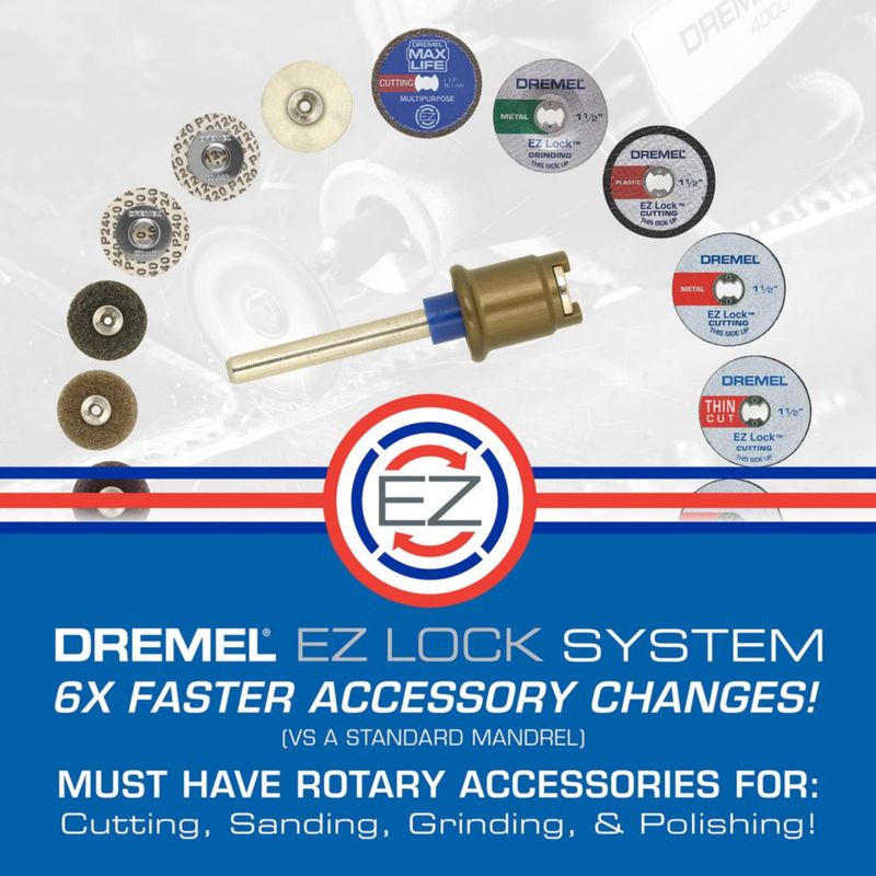 Kit de accesorios para herramientas rotativas Dremel de 160 piezas con tecnología EZ Lock