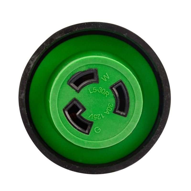 Adaptador RVGUARD 15A a 30A 125V 1875W verde