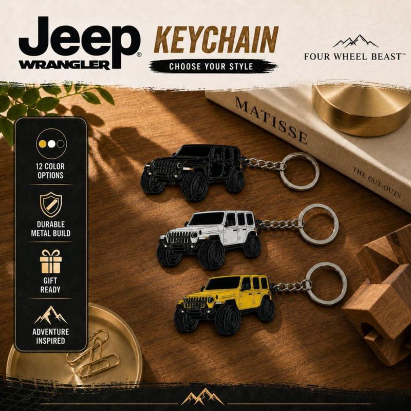 Llavero FOUR WHEEL BEAST Jeep Rubicon JL 2024 Azul