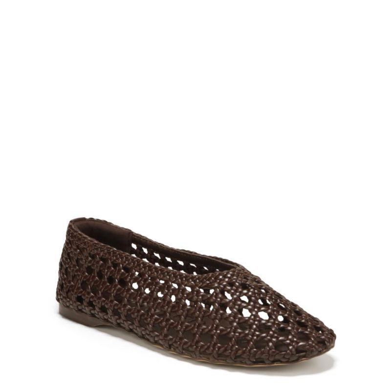 Zapato plano de ballet Sam Edelman Shira Marrón Oscuro 8.5M