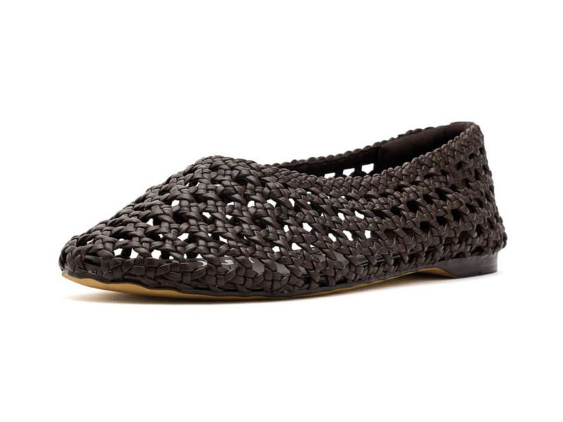 Zapato plano de ballet Sam Edelman Shira Marrón Oscuro 8.5M