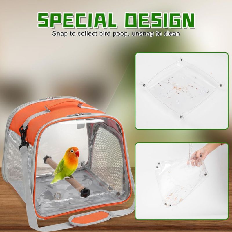 Transportadora para Pájaros Suertree 32 cm Naranja Ligera