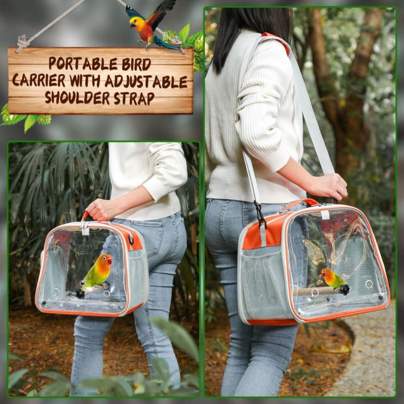 Transportadora para Pájaros Suertree 32 cm Naranja Ligera