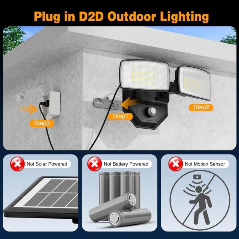 Luz de Inundación Onforu 32 W 3200 lm Crepúsculo a Amanecer Negro