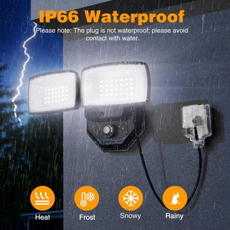 Luz de Inundación Onforu 32 W 3200 lm Crepúsculo a Amanecer Negro