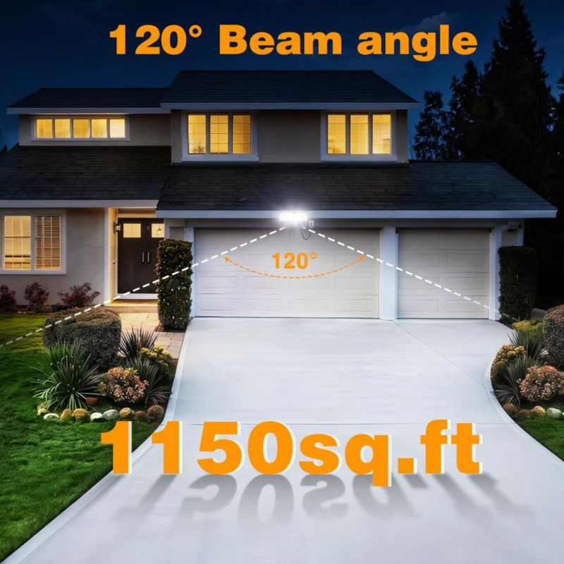Luz de Inundación Onforu 32 W 3200 lm Crepúsculo a Amanecer Negro