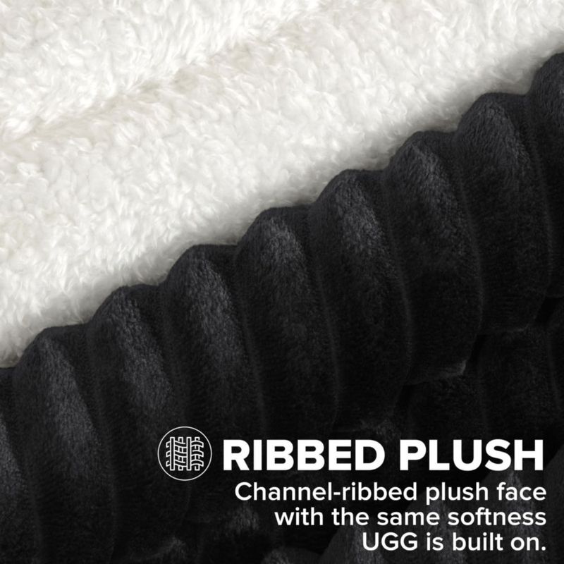 Juego de edredón UGG Queen 90x92 in Negro 3 piezas