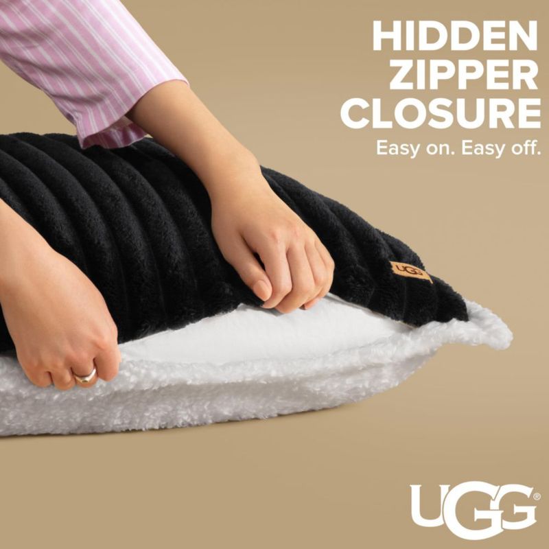 Juego de edredón UGG Queen 90x92 in Negro 3 piezas