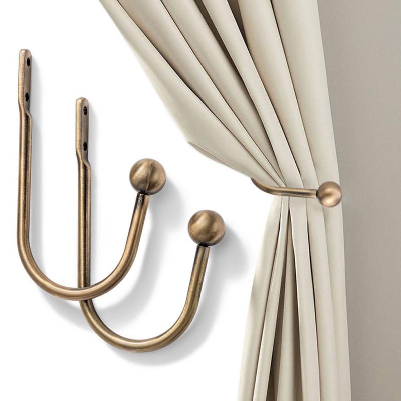 Soporte para cortinas SIXZOONM 15 cm latón - juego de 2