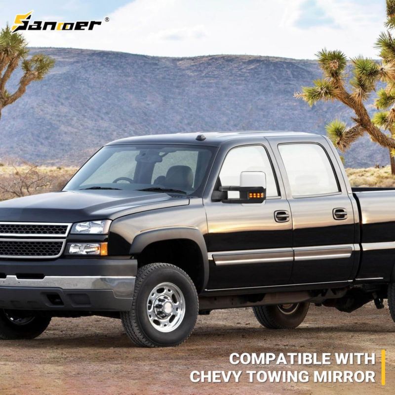 Espejos de remolque Sanooer para Chevy Silverado y GMC Sierra