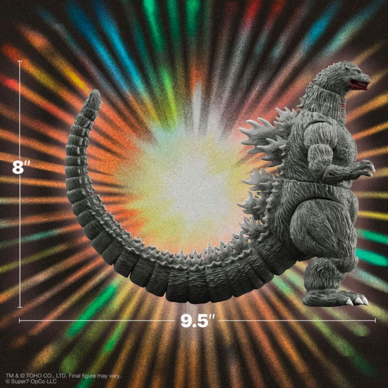 Figura de acción Super7 Godzilla 18 cm Comic en escala de grises