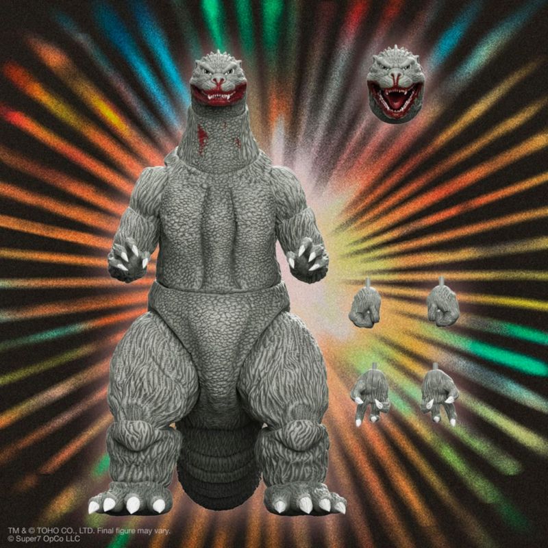Figura de acción Super7 Godzilla 18 cm Comic en escala de grises