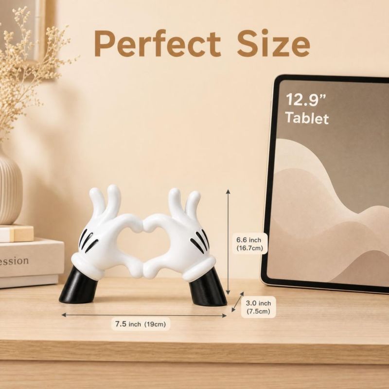 Escultura FelyHos Mano en Forma de Corazón Decoración de Resina
