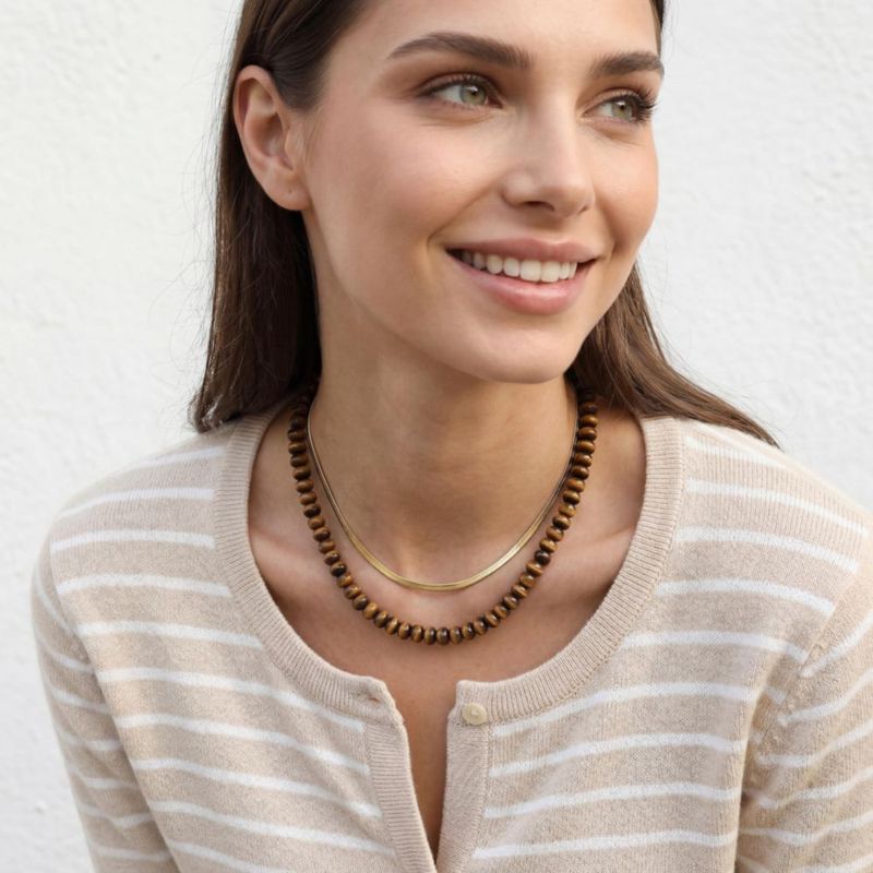 Collar ROISE LADY 44 cm Piedra de Tigre 47 g