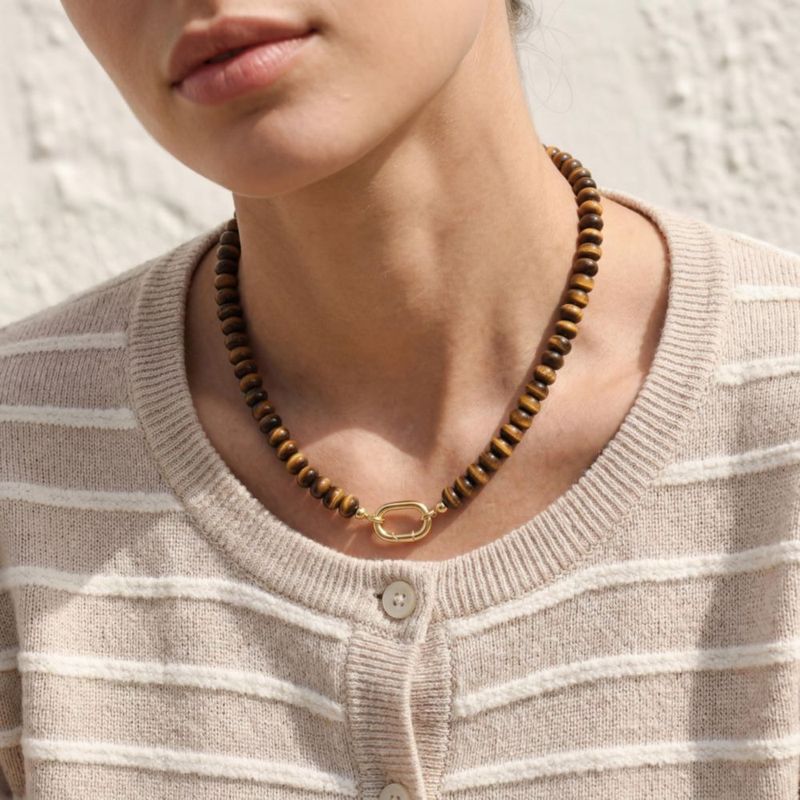 Collar ROISE LADY 44 cm Piedra de Tigre 47 g