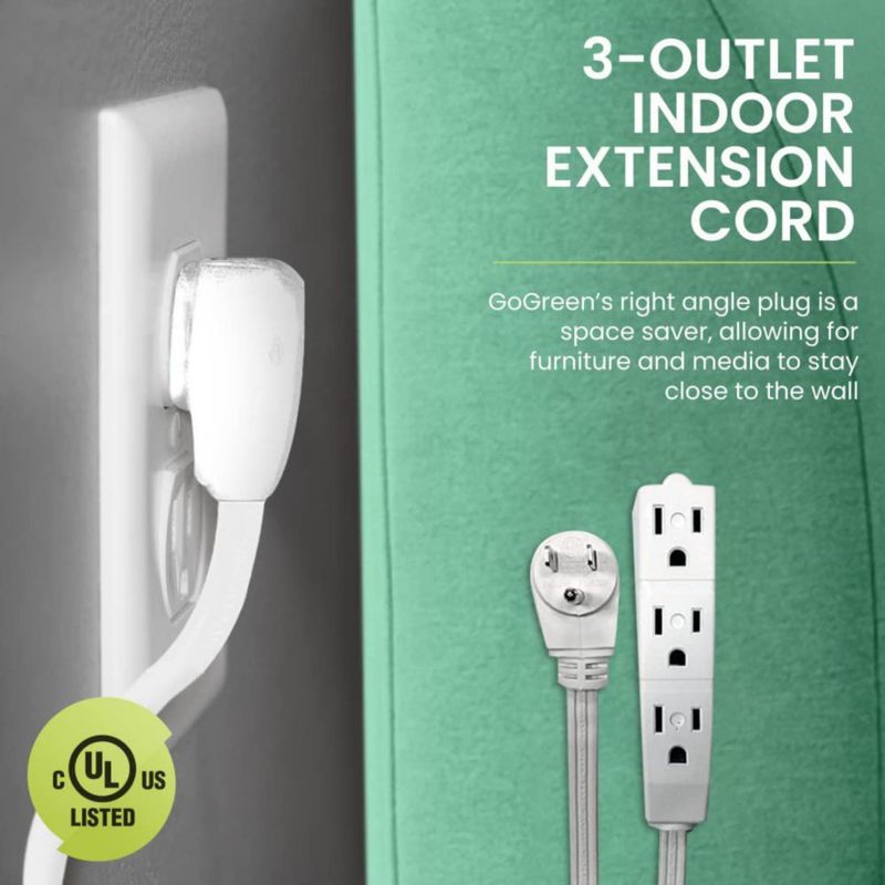 Cable de extensión Power By GoGreen 457 m 3 tomas