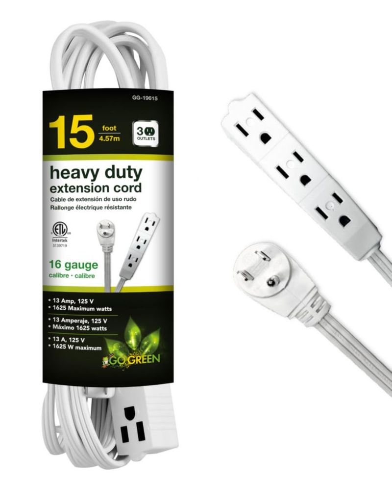 Cable de extensión Power By GoGreen 457 m 3 tomas