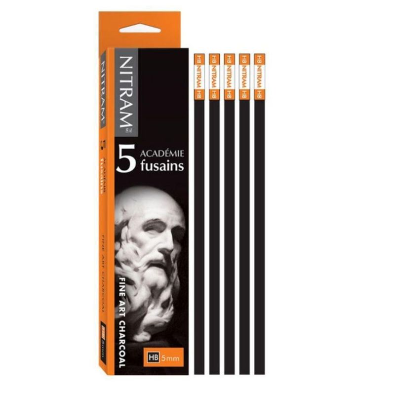 Carboncillo NITRAM 5 mm – Pack de 5