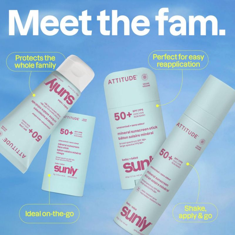 Protector solar BIO SPECTRA ATTITUDE 85 g SPF 50 sin fragancia