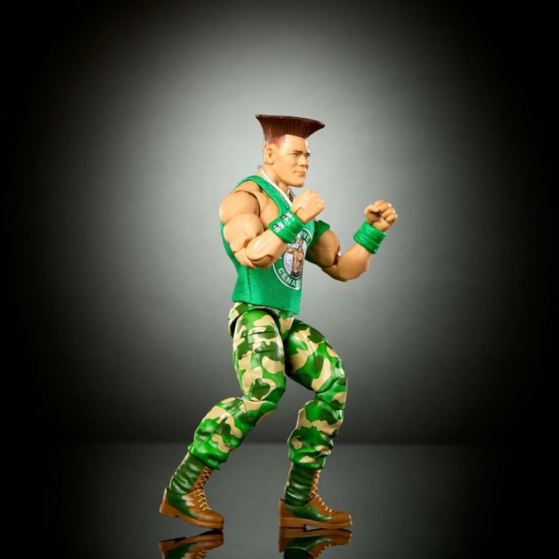 Figura de acción WWE John Cena 15 cm como Guile de Street Fighter