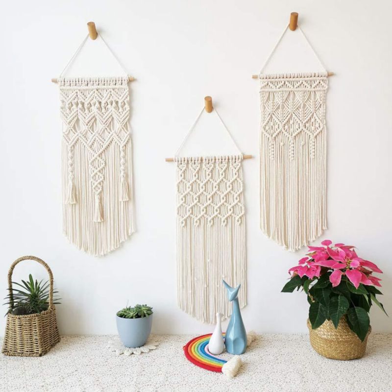 Kit de macramé MAOQIAN 120 piezas cuerda de algodón de 220 yd y cuentas