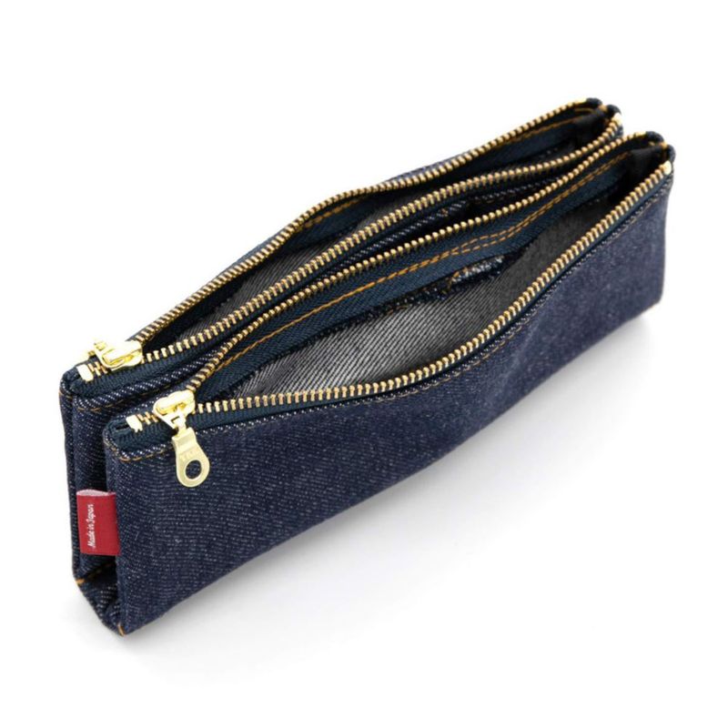 Estuche Flexible para Bolígrafos Luddite 19 × 8 × 3 cm Denim – Hecho en Japón