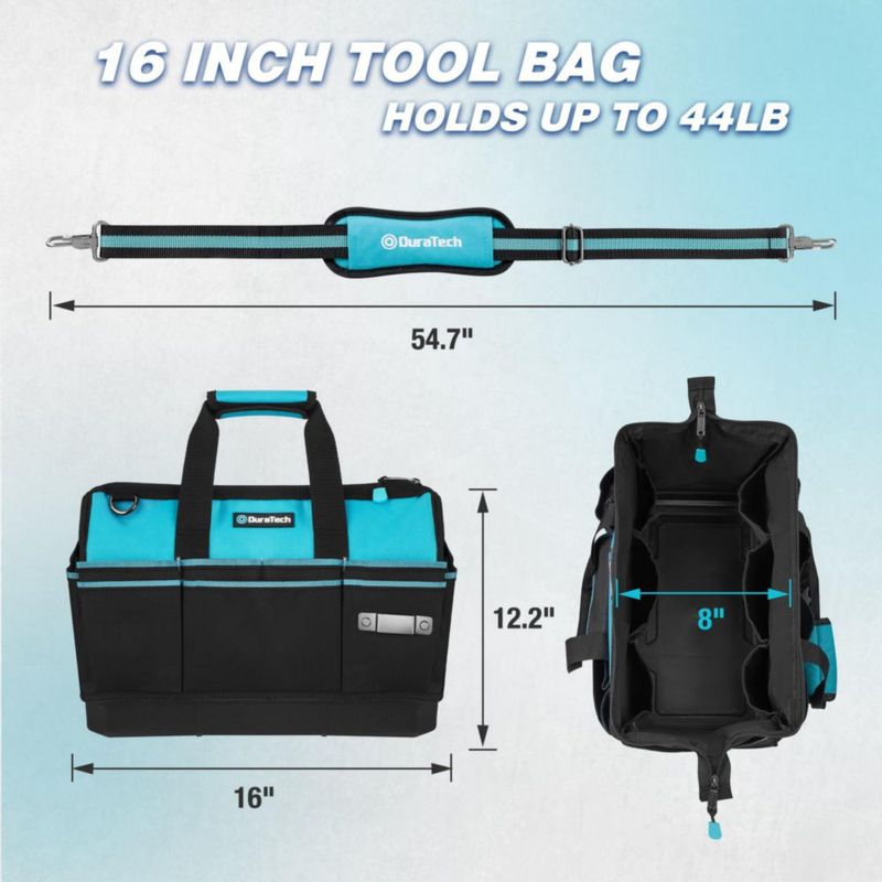 Bolsa de herramientas DURATECH 41 cm 18 bolsillos de alta resistencia