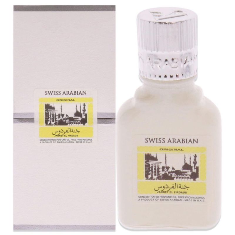 Perfume suizo árabe Jannet EL Firdaus blanco 9 ml unisex
