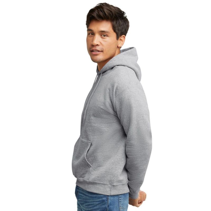 Sudadera con capucha EcoSmart Hanes para hombre talla S color Acero claro