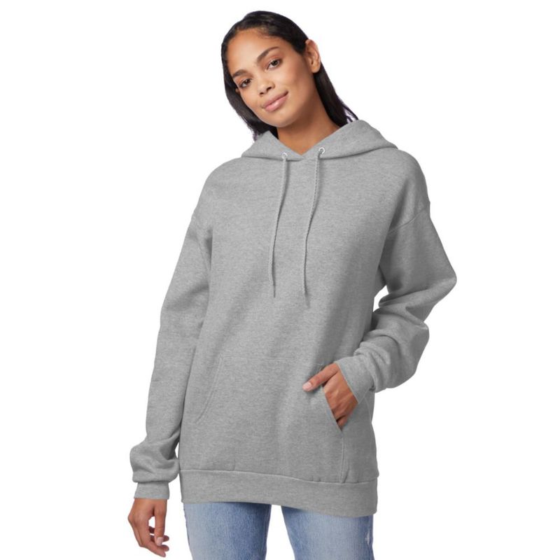 Sudadera con capucha EcoSmart Hanes para hombre talla S color Acero claro