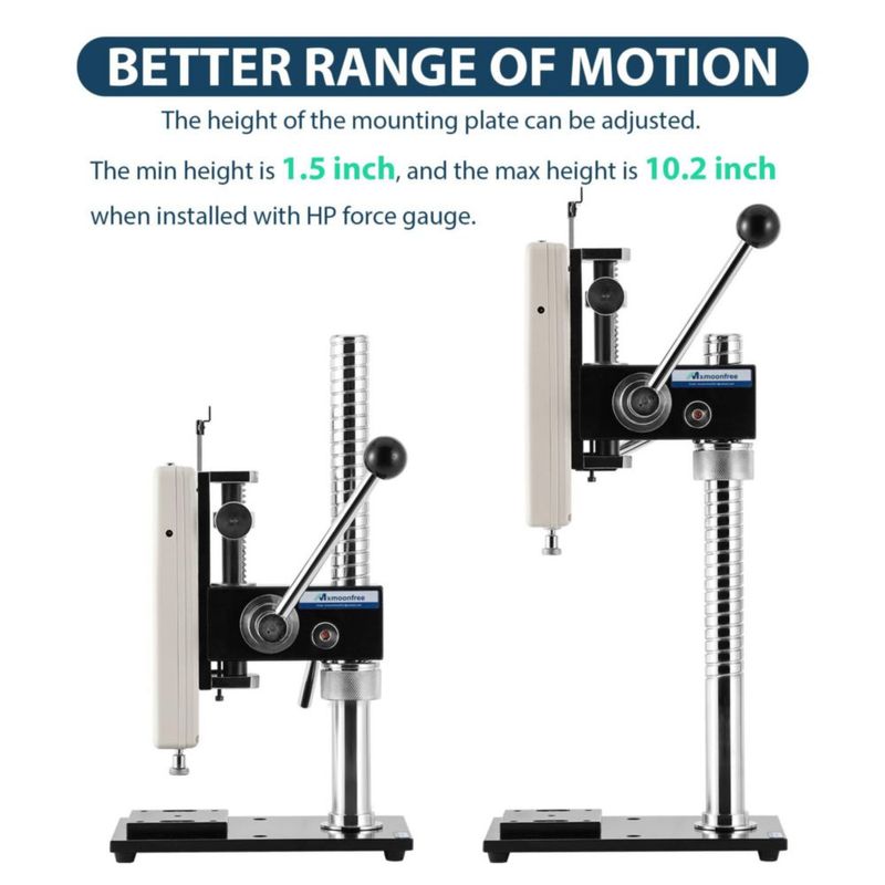 Mxmoonfree Medidor Digital de Fuerza Push‑Pull 500N/112Lbf con Soporte de Prueba de Palanca