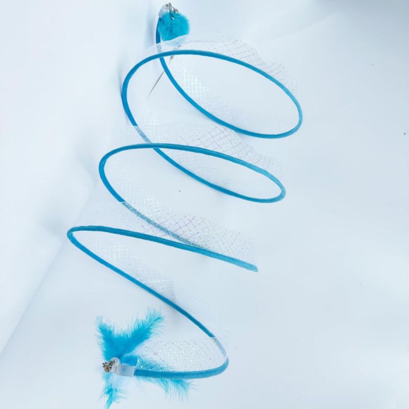 Túnel para gato CATENEED plegable azul con 5 juguetes