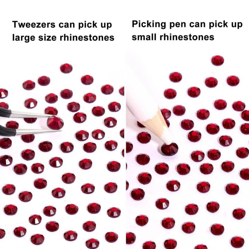 Kit de Strass Rojo MEIBITE 6796 piezas (SS6~SS30)