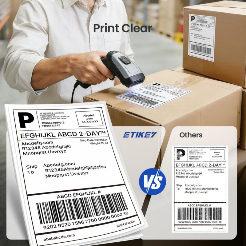 Etiquetas térmicas ETIKEZ 4x6 paquete de 500 formato fanfold para envío