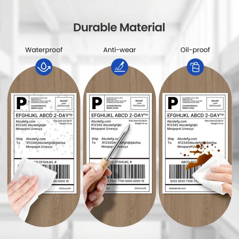 Etiquetas térmicas ETIKEZ 4x6 paquete de 500 formato fanfold para envío