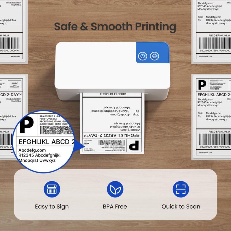 Etiquetas térmicas ETIKEZ 4x6 paquete de 500 formato fanfold para envío