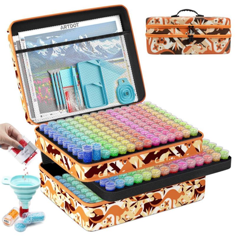 Contenedor de almacenamiento ARTDOT de 420 compartimentos para kits de arte con diamantes